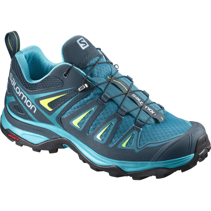 Salomon Israel X ULTRA 3 W - Womens Hiking Shoes - Navy/Turquoise (EKIN-82960)